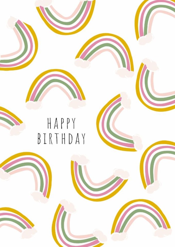 Cute Rainbow Birthday Card for Friend – Happy Birthday created by Jess Walker