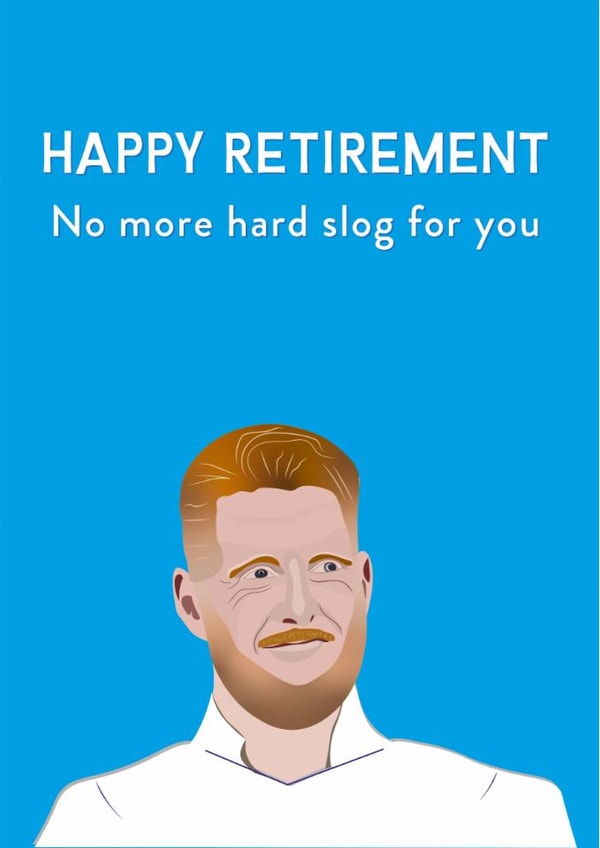 Ben Stokes England Cricket Retirement Card created by Incognito