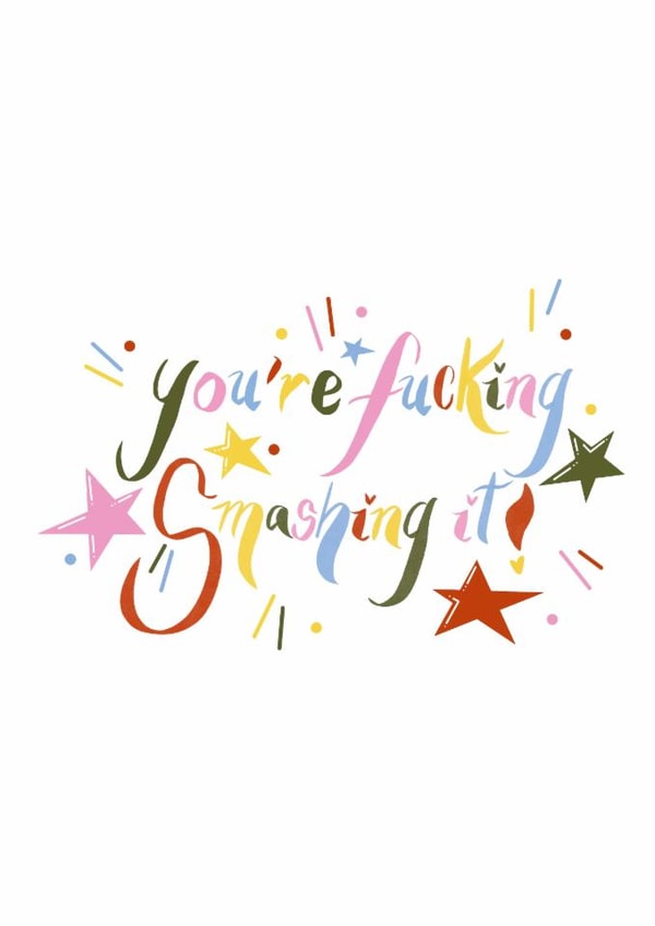 Funky colourful positive affirmation card created by Jade Deere