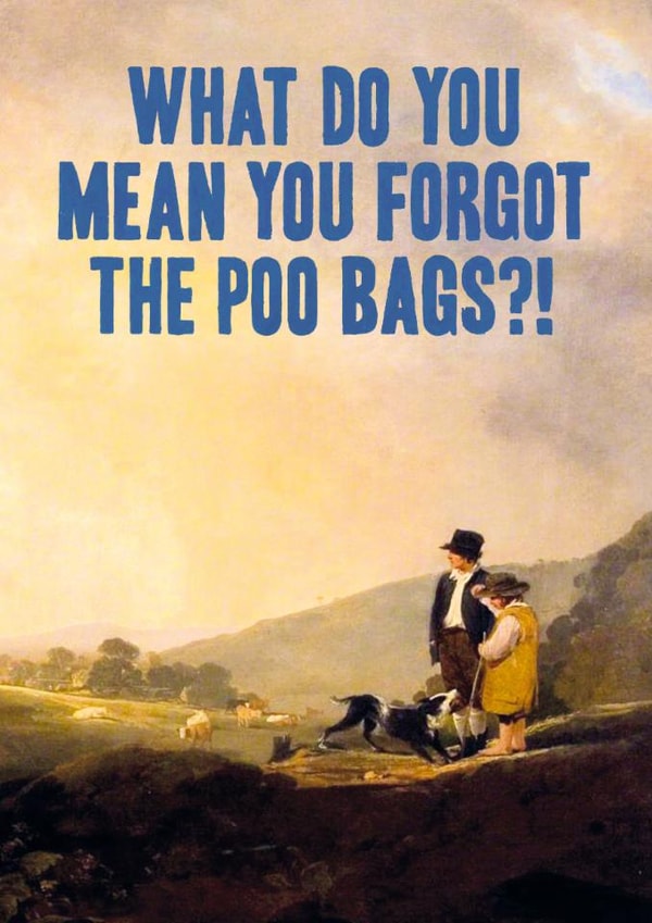 Funny Anniversary/Birthday Card - Forgot Poo Bags created by Bewilderbeest