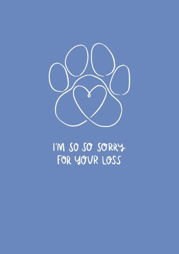 Classic Sympathy Card - Pet Loss created by Hollie McManus Illustration