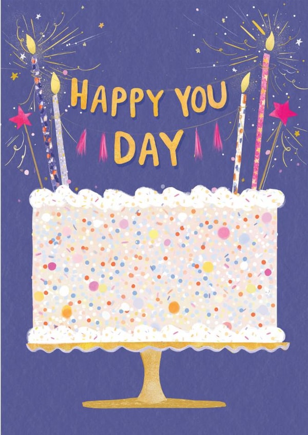 Feminine Birthday Card - Confetti Cake - Happy You Day created by Krupali Patel