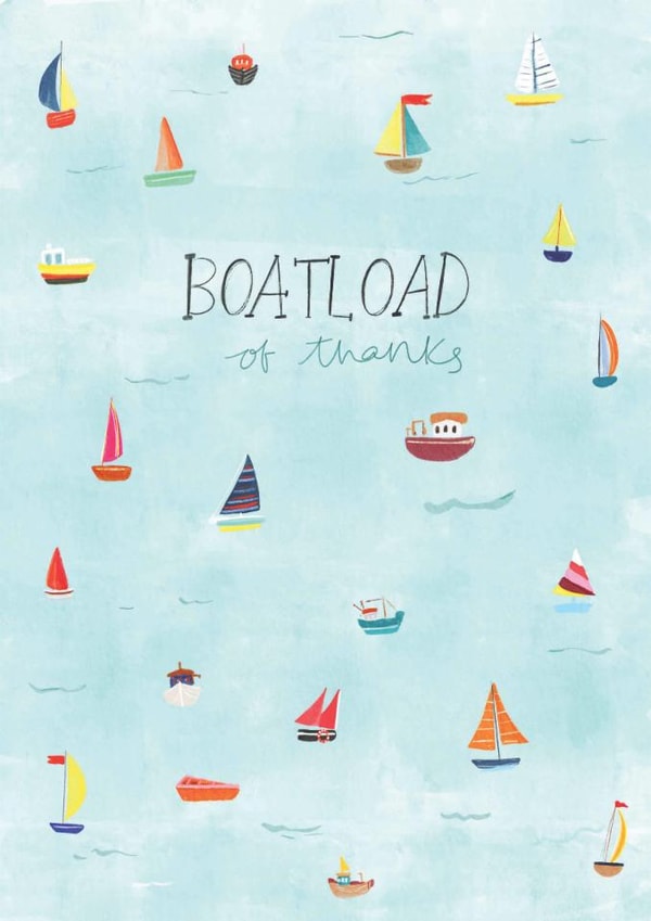 Cute Thank You - Tiny Boats - Boatload of Thanks created by Krupali Patel