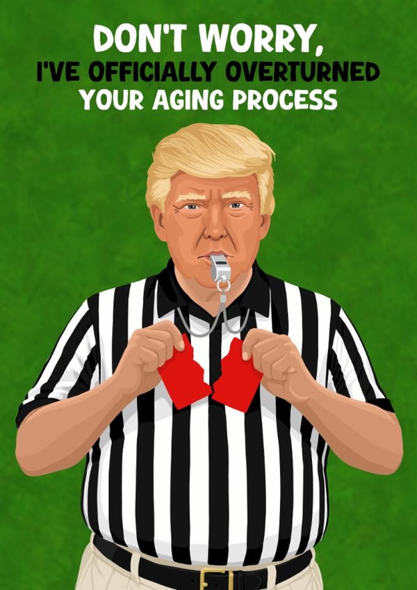 Funny Birthday Card - Donald Trump - Red Card - World Cup created by Pink Peach Cards