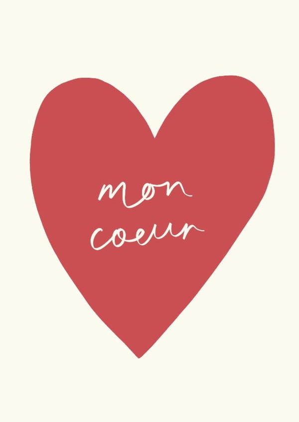Classic Anniversary/Valentine's Day Card - Mon Coeur - My Heart created by Sydney Jo Designs