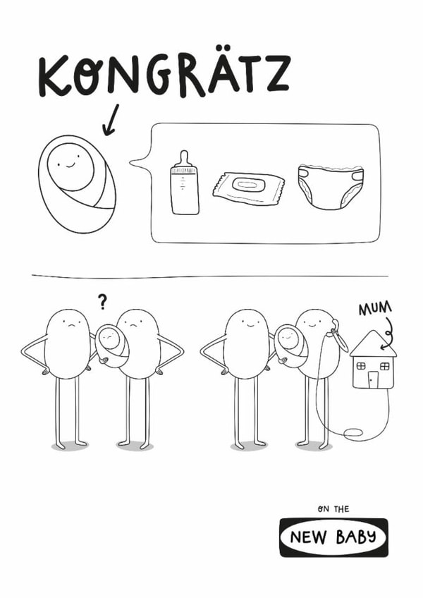 Funny New Baby Card - Congratulations - Ikea Instructions created by Twisted Haggis
