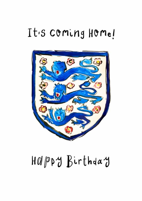 Classic Birthday Card - It's Coming Home - England Football - World Cup created by Becca Made This 