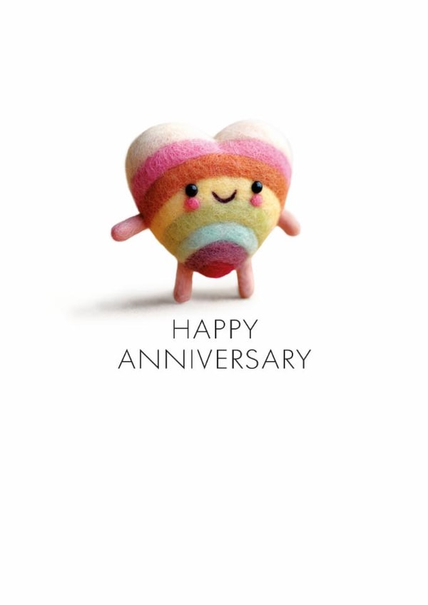 Cute Anniversary Card - Rainbow Heart created by Lola Design
