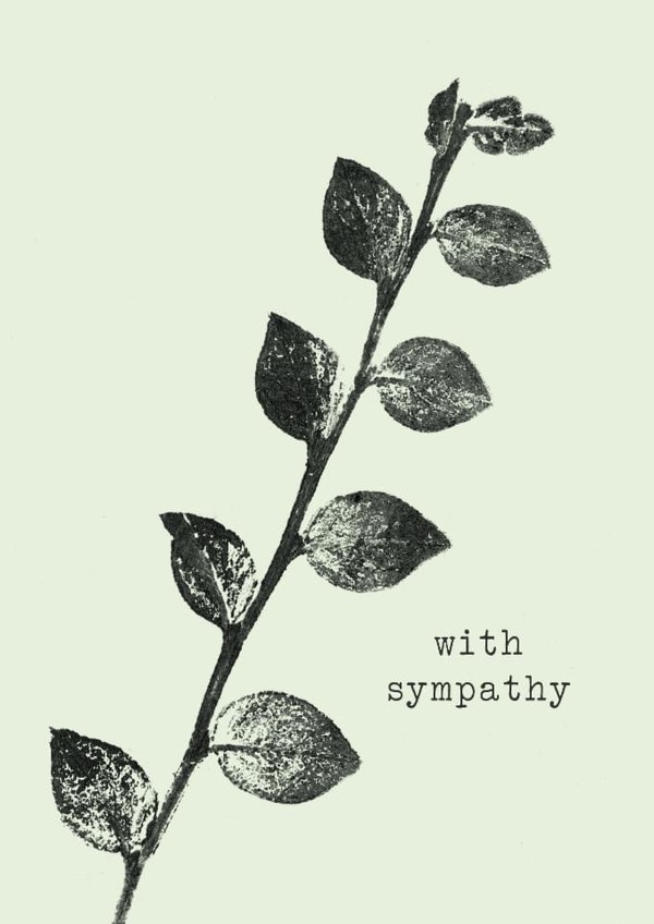 Classic Sympathy Card – Cotoneaster Print created by Unfurling Press