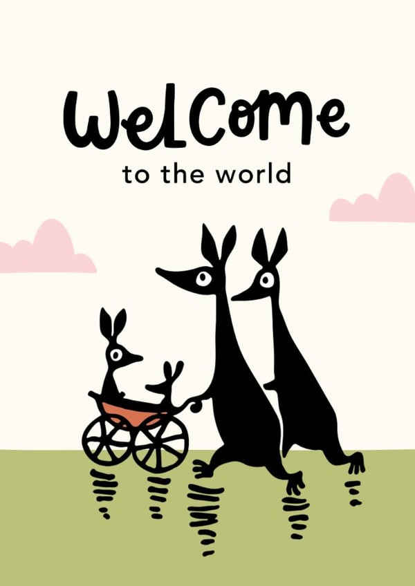 Moomin New Baby Card - Welcome to the World Cute Congratulations created by Moomin Characters