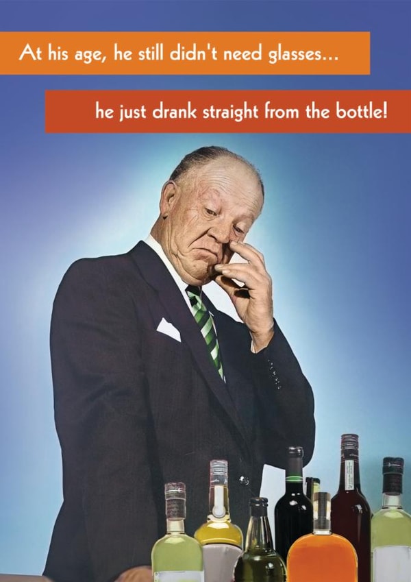 Funny Birthday Card - Didn't Need Glasses - Drinking created by Quitting Hollywood