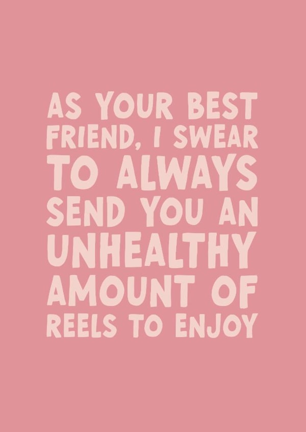 Funny Love And Friendship Card - Instagram Reels created by Forever Blessed