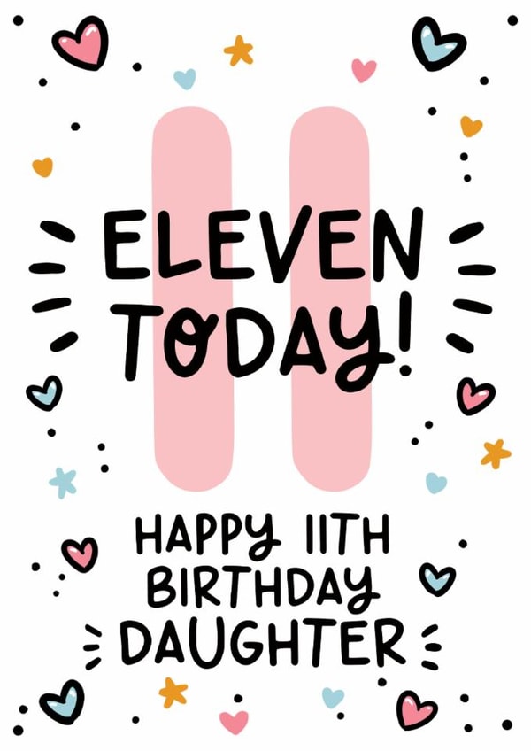Cute Daughter 11th Birthday Card created by Lyndsay Moon