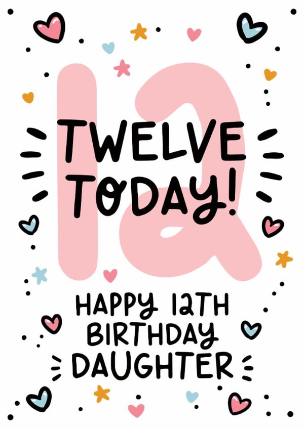 Cute Daughter 12th Birthday Card created by Lyndsay Moon