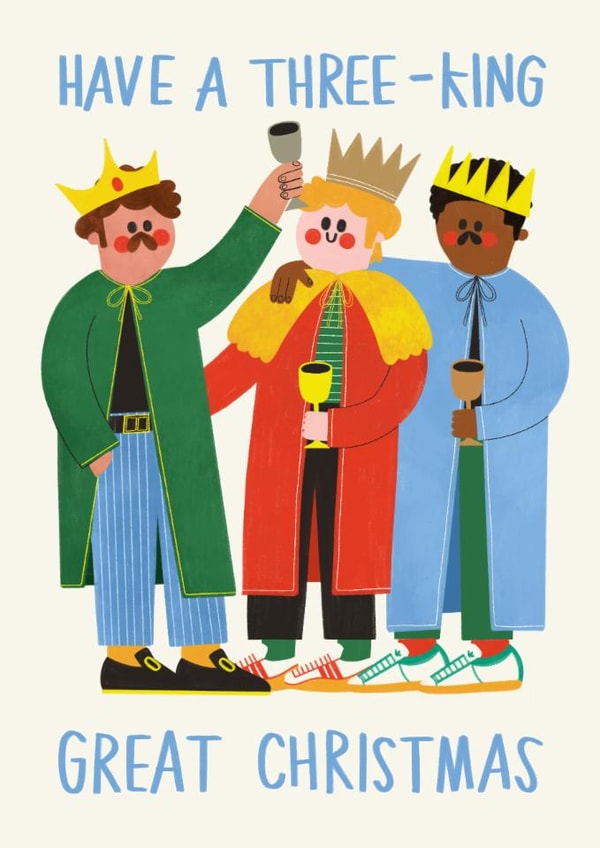 Funny Christmas Card - Three-King Great Christmas - Pun created by AbiGoLucky