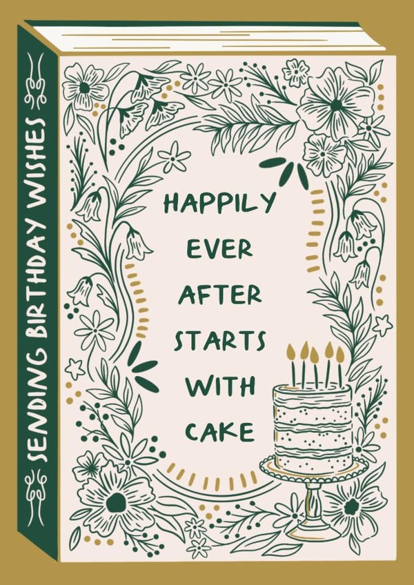 Classic Birthday Card - Book Cover - Cake created by Not Today Tuesday