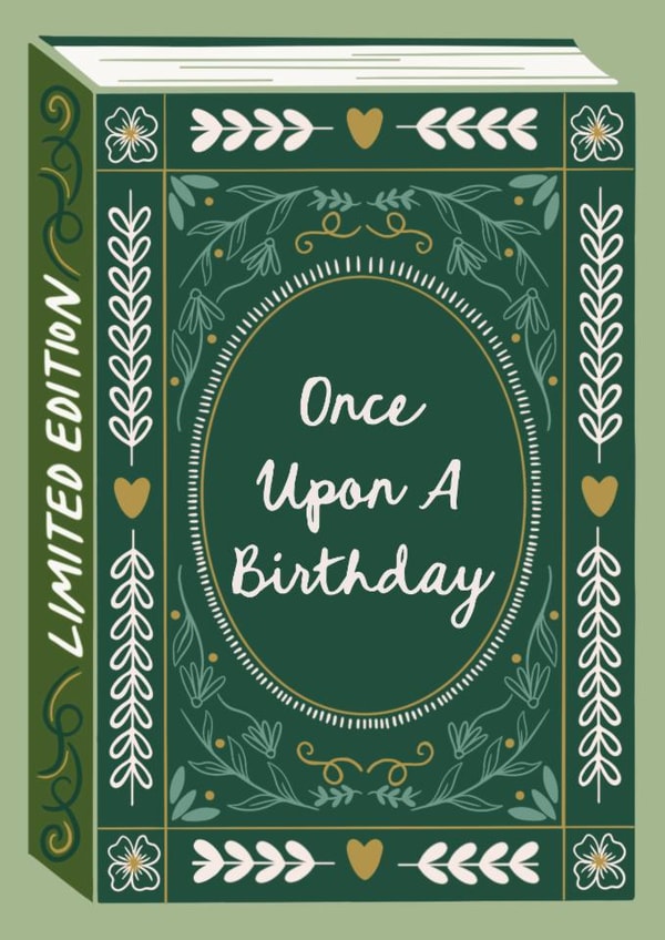 Classic Birthday Card - Once Upon A Birthday - Limited Edition Book created by Not Today Tuesday