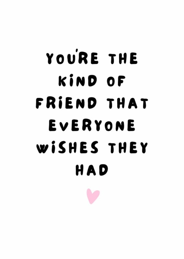 Cute Best Friend Birthday Card, Sweet Friendship Thank You Card, Heartfel created by @Hurray Haus