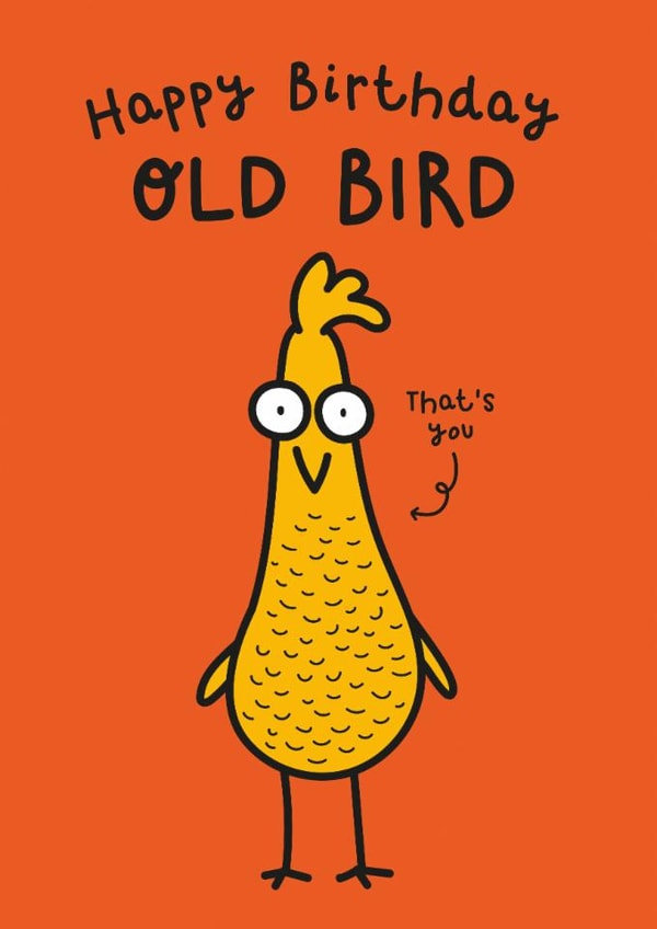 Cheeky Friend Birthday Card - Getting Older - Funny Old Bird Card created by Twisted Haggis