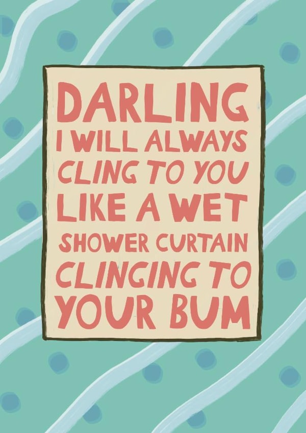 Cute and funny - anniversary card - one i love - shower curtain created by Pickled Prints