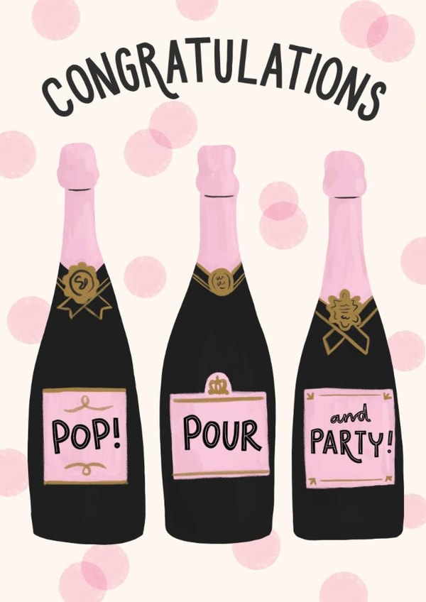 Pretty Congratulations Card - Pop Pour & Party created by Jo Podmore