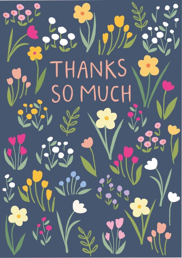 Pretty Thank You Card - Spring Flowers created by Pablo and Pickle Studio