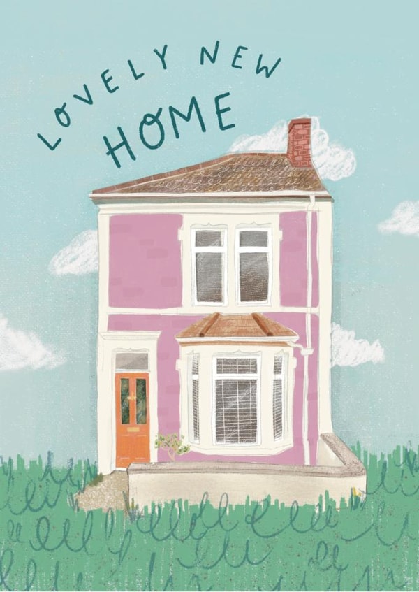 Cute Wes Anderson-style New Home Card - Lovely New Home Card for Friends created by Nicola Scott