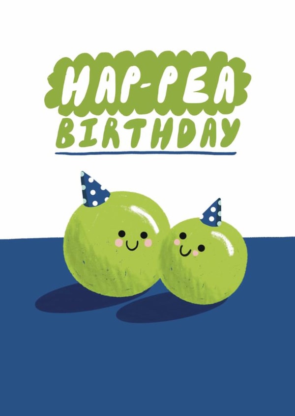 Cute Birthday Card - Party Peas - For Him created by Giddy Kipper