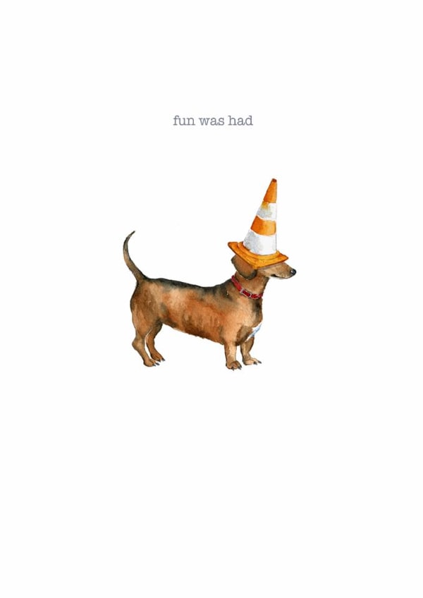 Cute sausage dog. Thank you or just because its cute! created by Little Red Boots