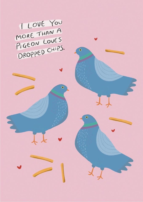 Funny Anniversary Card - Pigeons - Dropped Chips created by Natalie Turnbull