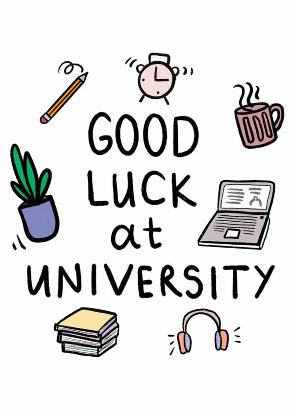 Classic Good Luck Card - University created by Studio Flafello LTD