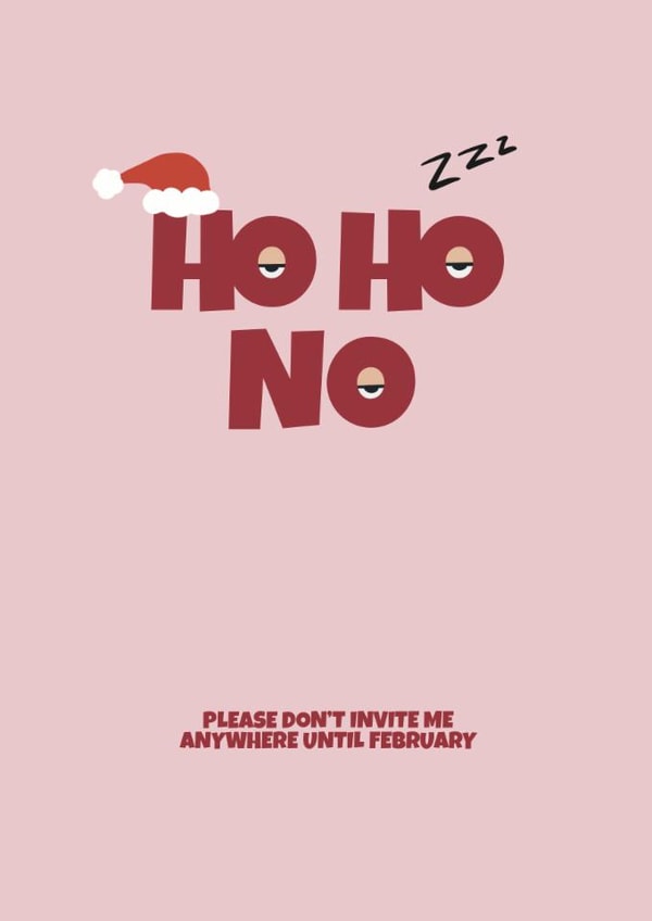 Ho Ho No Introvert Christmas Card created by FarrowsHandmade