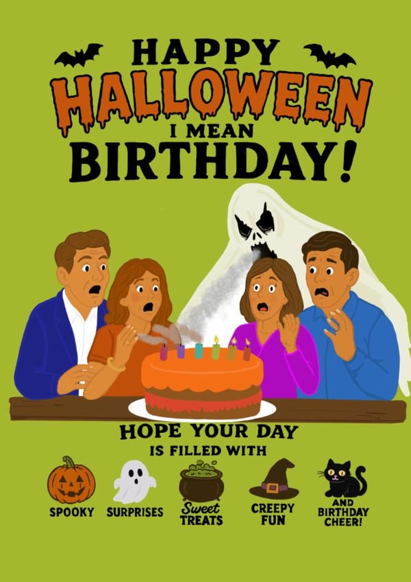 Happy October Birthday created by Sarah Barker Illustrations