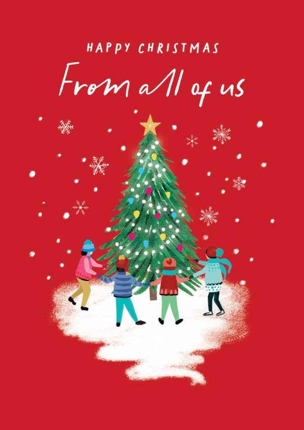 Cute Christmas Card - Christmas Tree - From All Of Us created by Rosanna Rossi