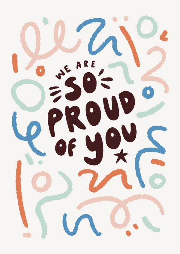 Classic Congratulations Card - We Are So Proud Of You - Confetti created by Nicola Scott