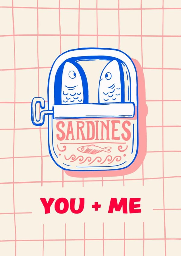 Cute Sardine Tin - Anniversary , Valentines, Best friend Card created by Rebecca Bun