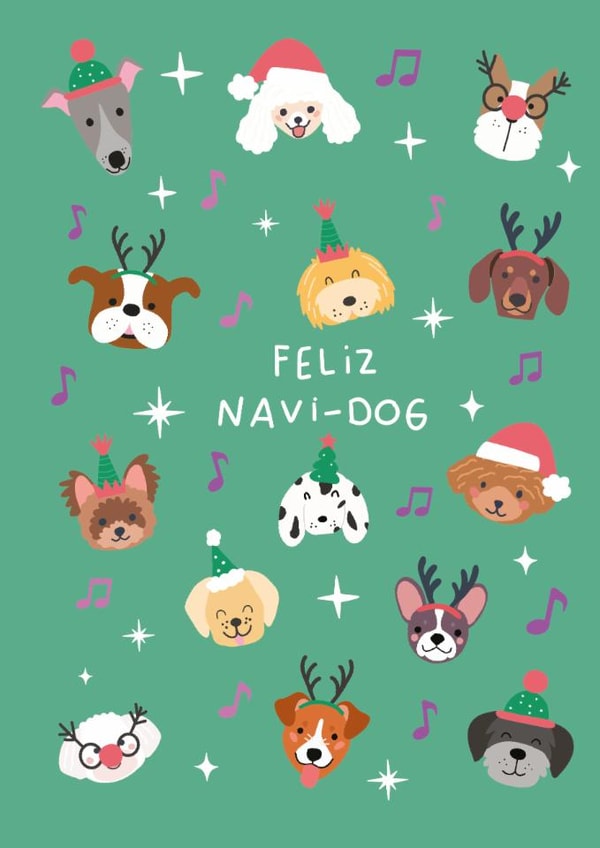 Funny Christmas Dog Card | Singing Dogs Christmas Card for Dog Lovers created by Xoxo Designs by Ruth