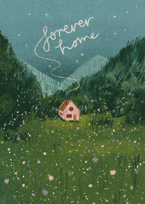 Classic New Home Card - Forever Home - Mountain Cottage created by Nicola Scott