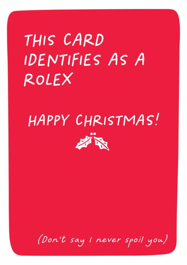 Rolex Christmas Card - The Perfect Christmas Gift created by Lyndsay Moon
