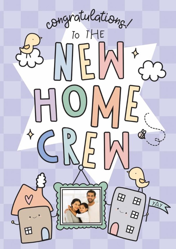 Cute New Home Personalised Card - Congratulations to the New Home Crew created by Emma Hales