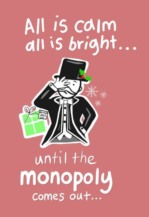 Christmas Monopoly card created by Palette&Petal 