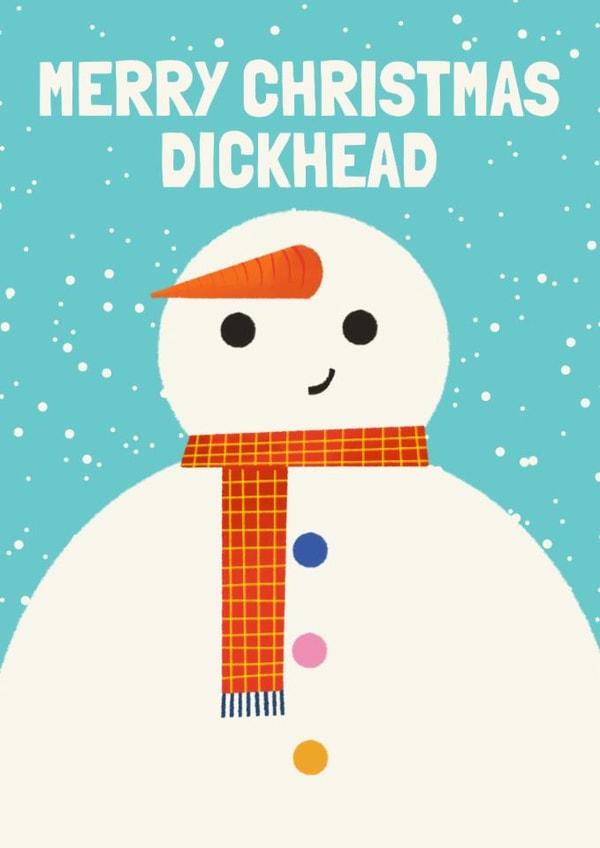 Funny Snowman Christmas Card created by Aussie Studios