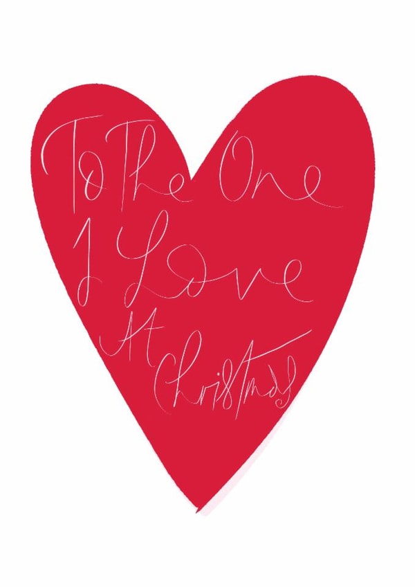 Romantic Christmas Card for Partner – Merry Christmas to the One I Love created by HCD Illustration