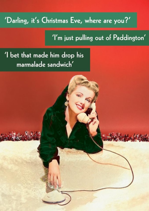 Funny Christmas Card - Pulling Out Pf Paddington created by Quitting Hollywood