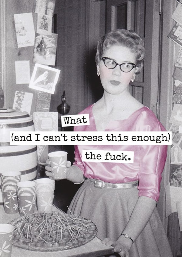 Funny Birthday/Love & Friendship Card - What The Fuck created by Raven's Rest Studio