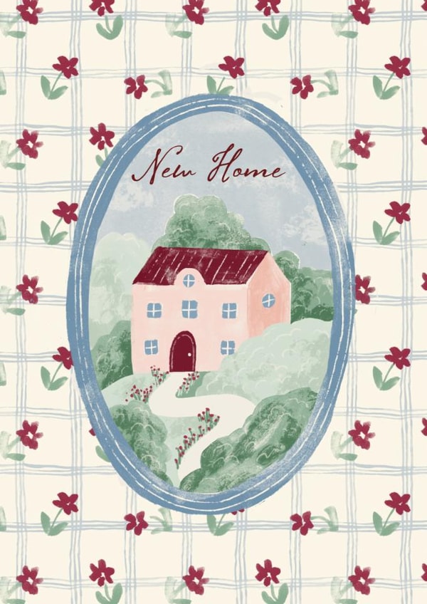 Classic New Home Card - Flowers - Cottage created by Laura Darrington Design Ltd.