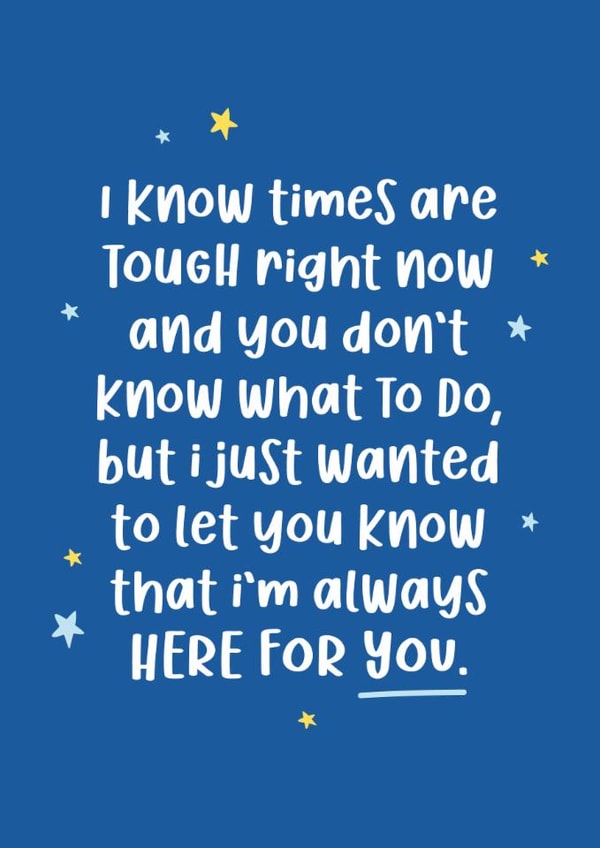 Classic Thinking Of You Card - Always Here For You created by Kreate Paper Co.