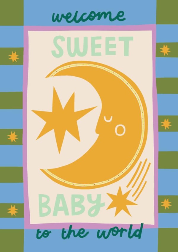 Classic New Baby Card - Welcome Sweet Baby created by Raspberry Blossom