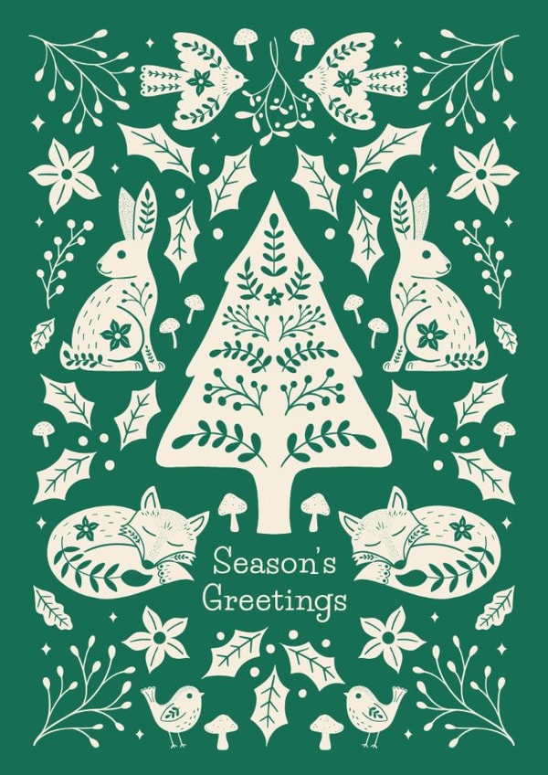 Christmas Card - Woodland Animals - Season’s Greetings created by Kirsty Miller