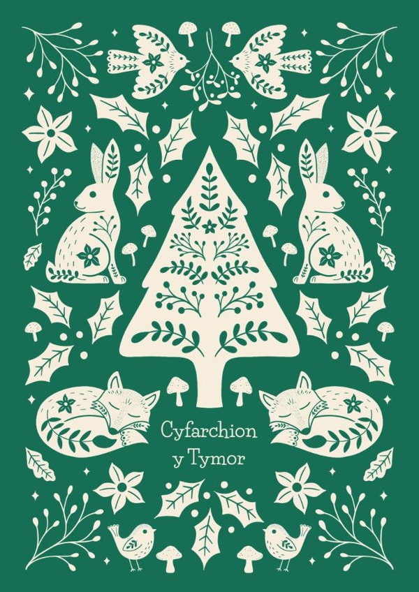 Welsh Christmas Card - Woodland Animals - Cyfarchion y Tymor created by Kirsty Miller